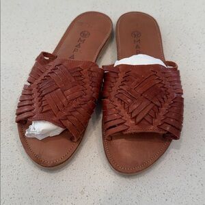 Mapache Isla Woven Leather Sandals